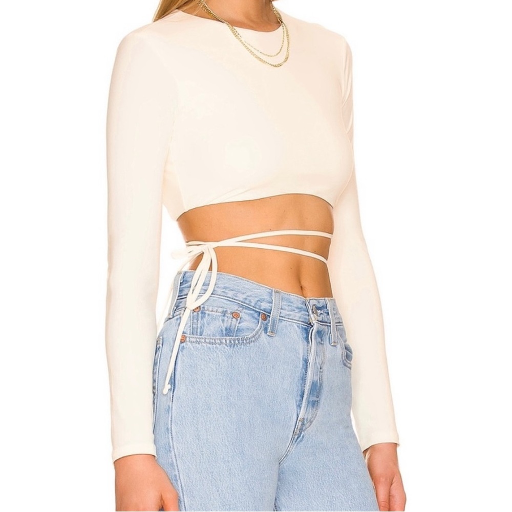 ALIX NYC long sleeve wrap top: New